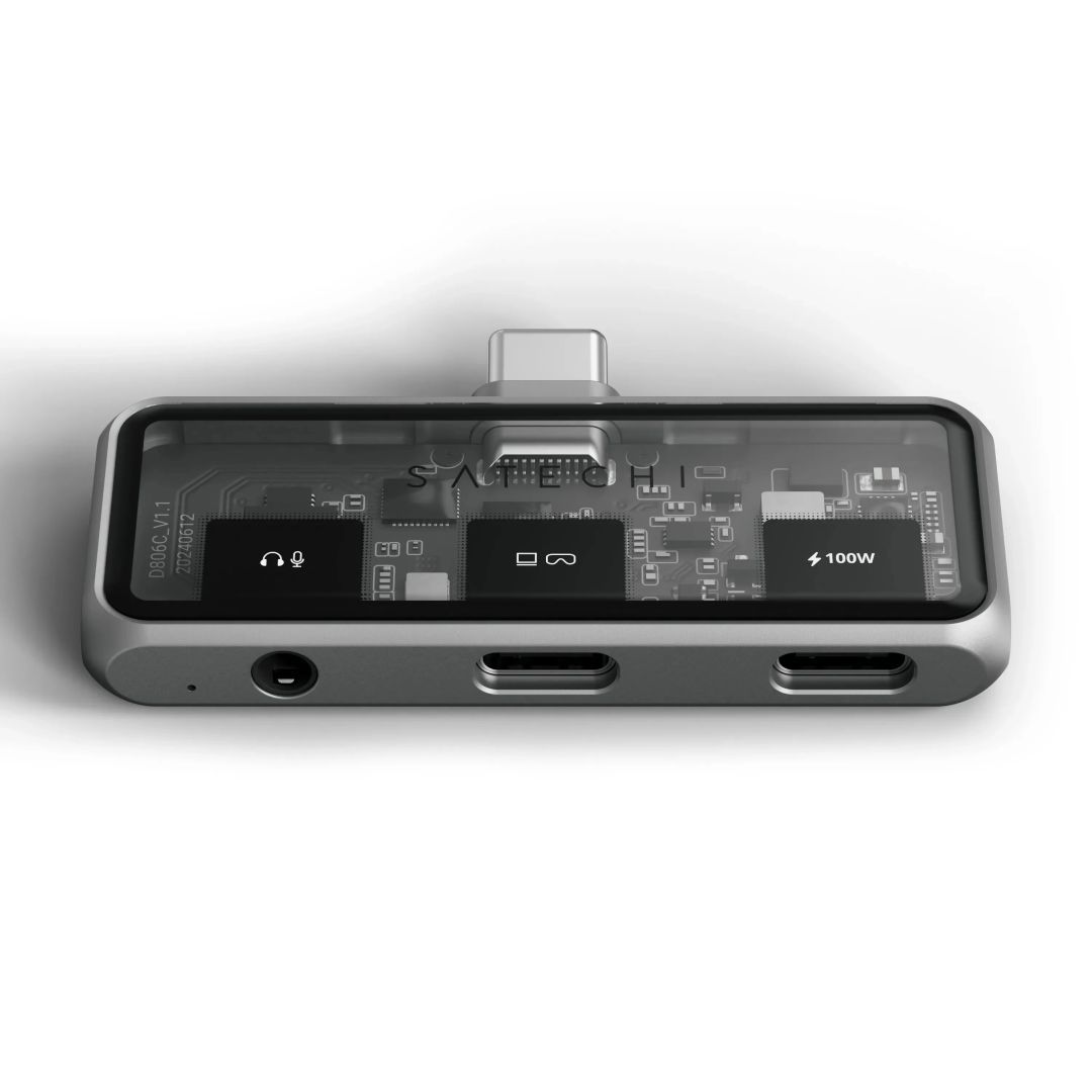 Satechi Mobile XR Hub with dual USB-C and Audio Space Gray