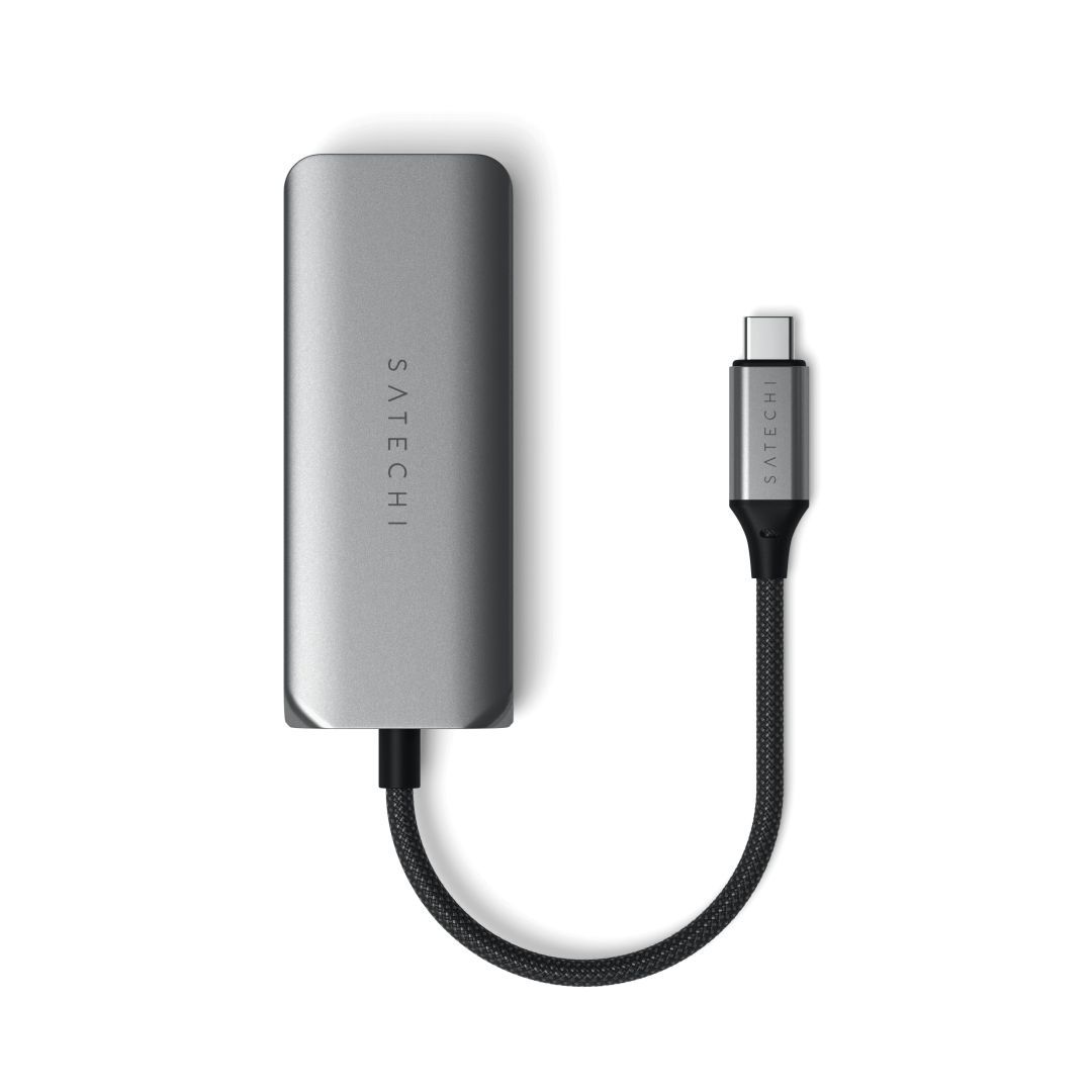 Satechi 4-In-1 USB-C Hub With 2.5 Gigabit Ethernet Space Gray Satechi 4-In-1 USB-C Hub With 2.5 Gigabit Ethernet Space Gray