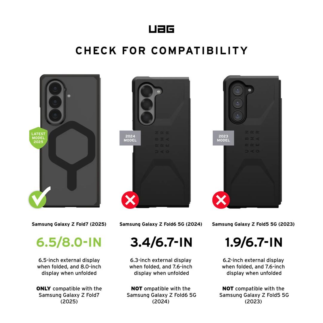 UAG Mouve with Magnet case for Samsung Z Fold 7 Ice UAG Mouve with Magnet case for Samsung Z Fold 7 Ice