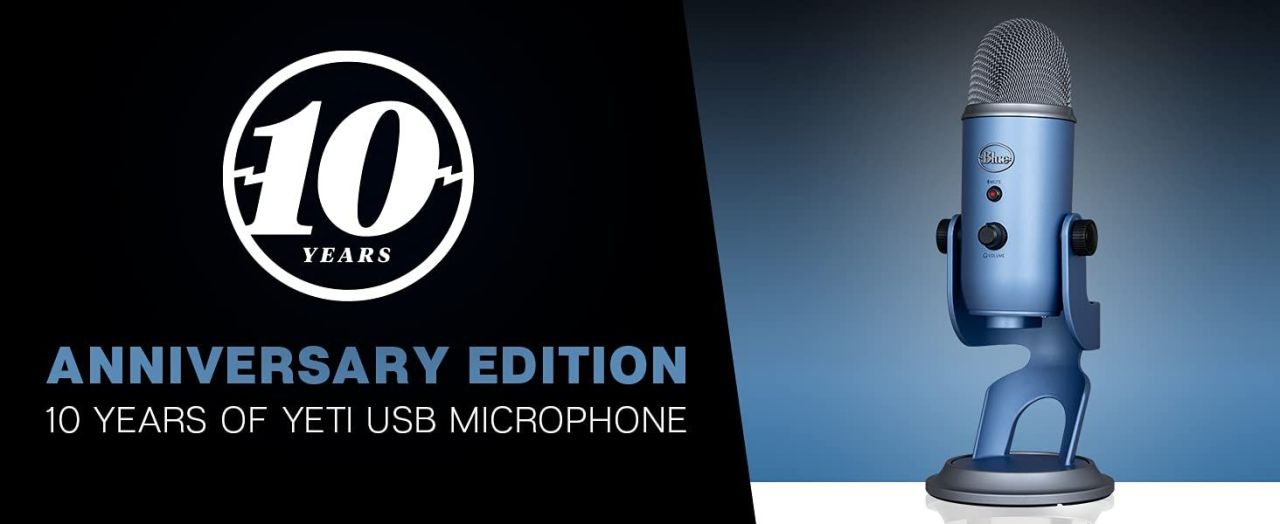 Blue Yeti 10 Year Anniversary Edition Microphone Midnight Blue Blue Yeti 10 Year Anniversary Edition Microphone Midnight Blue