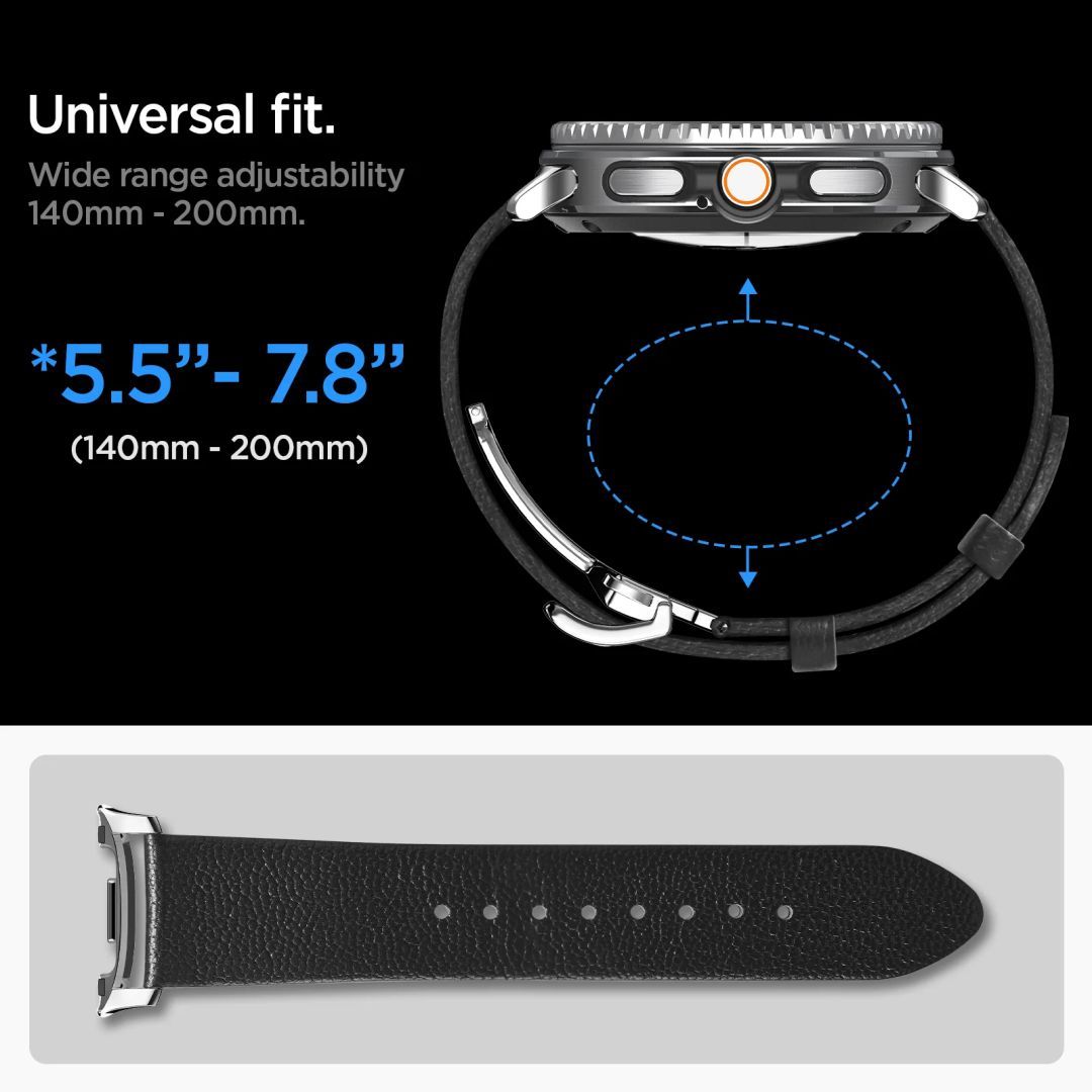 Spigen Enzo Band for Samsung Galaxy Watch 8 46mm/44mm/40mm Black