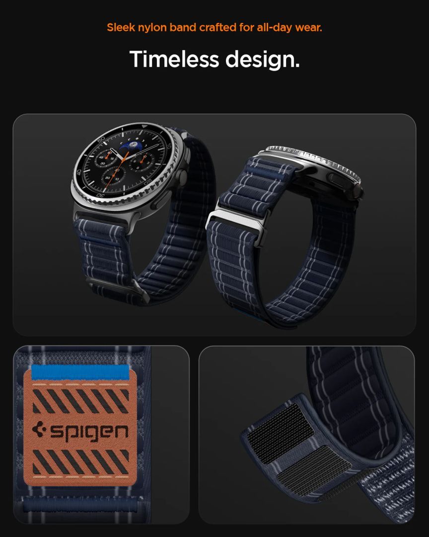 Spigen Fabric Band for Samsung Galaxy Watch 8 46mm/44mm/40mm Navy Spigen Fabric Band for Samsung Galaxy Watch 8 46mm/44mm/40mm Navy