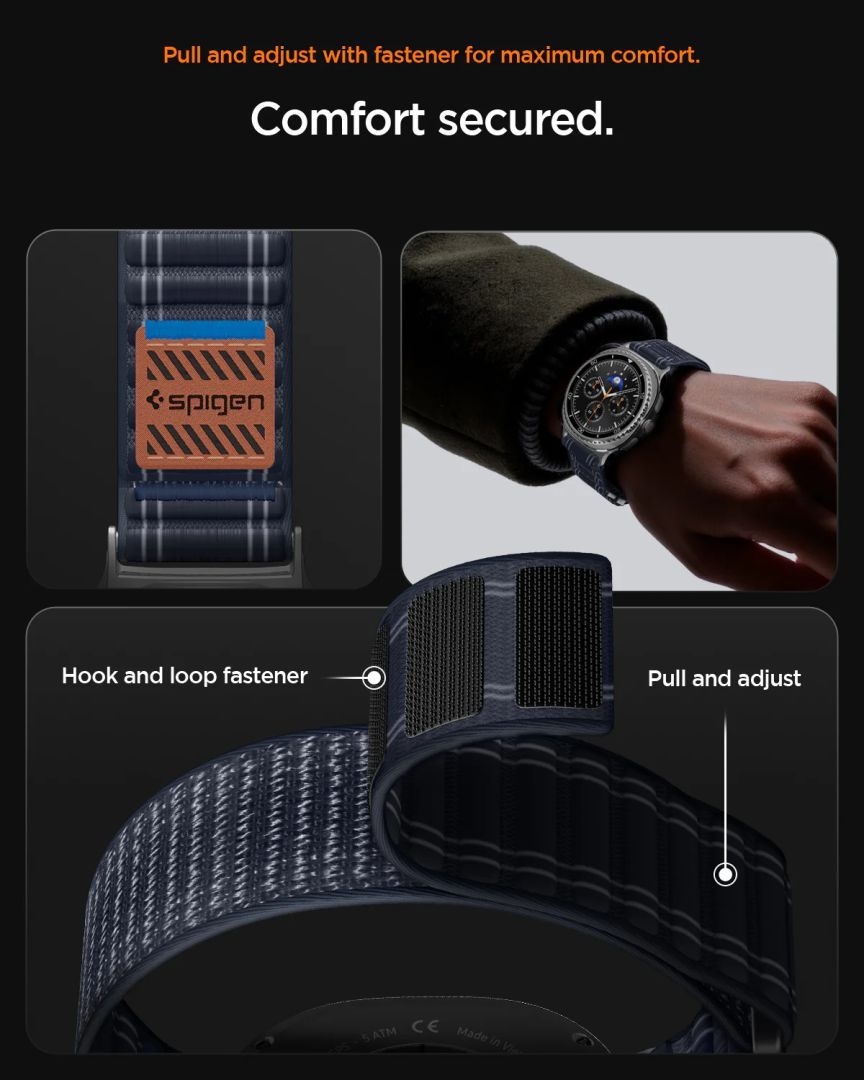 Spigen Fabric Band for Samsung Galaxy Watch 8 46mm/44mm/40mm Navy Spigen Fabric Band for Samsung Galaxy Watch 8 46mm/44mm/40mm Navy