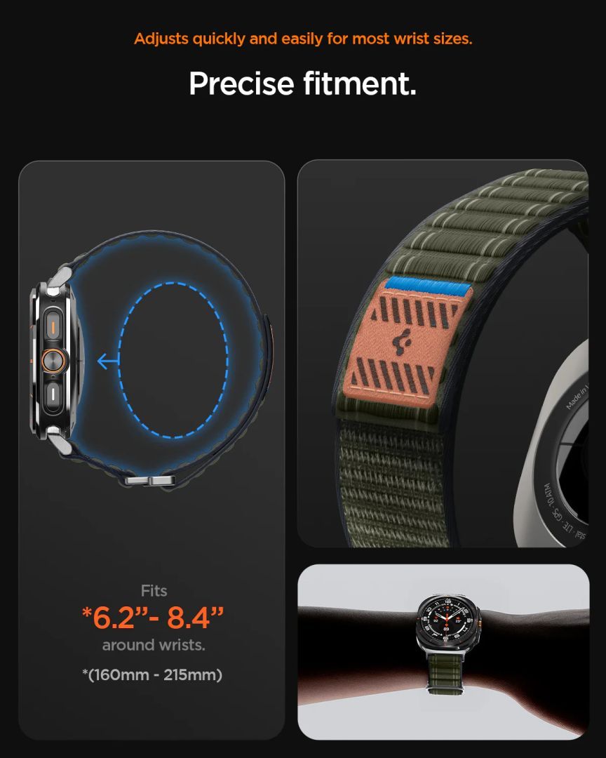 Spigen Fabric Band for Samsung Galaxy Watch Ultra 47mm Green