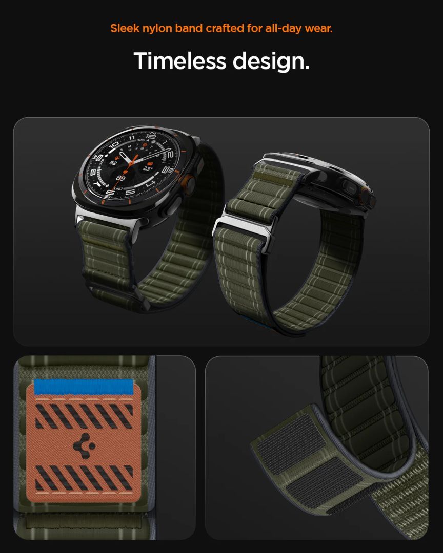 Spigen Fabric Band for Samsung Galaxy Watch Ultra 47mm Green