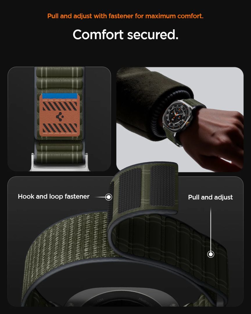 Spigen Fabric Band for Samsung Galaxy Watch Ultra 47mm Green