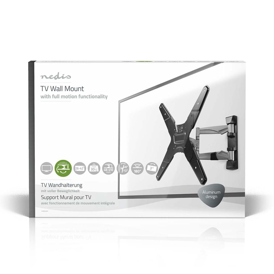 Nedis Full Motion TV Wall Mount 23"-55" Black