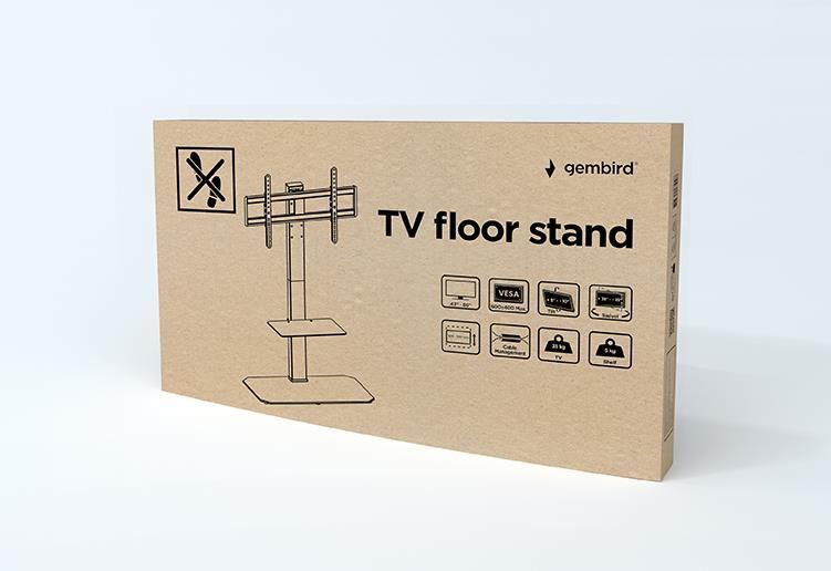 Gembird TVS-86ST-01 TV floor stand 43"-86" Black