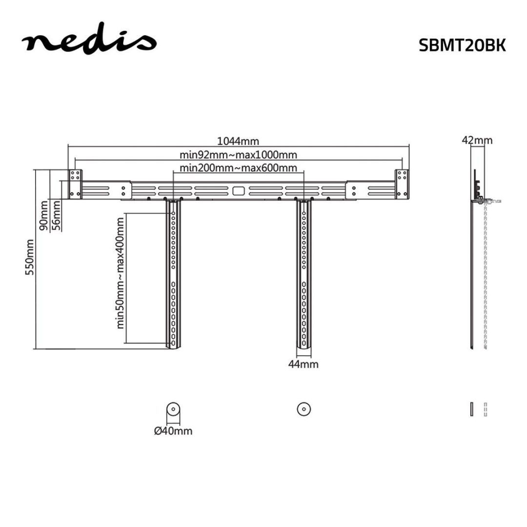Nedis SBMT20BK Soundbar Mount Black Nedis SBMT20BK Soundbar Mount Black