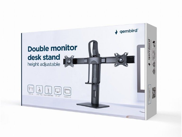 Gembird MS-D2-01 Double monitor desk stand height adjustable Gembird MS-D2-01 Double monitor desk stand height adjustable
