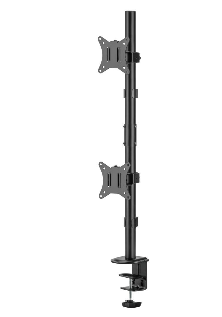 Gembird MA-D2-02 Adjustable 2-display vertical desk mount 17”-32” Black Gembird MA-D2-02 Adjustable 2-display vertical desk mount 17”-32” Black