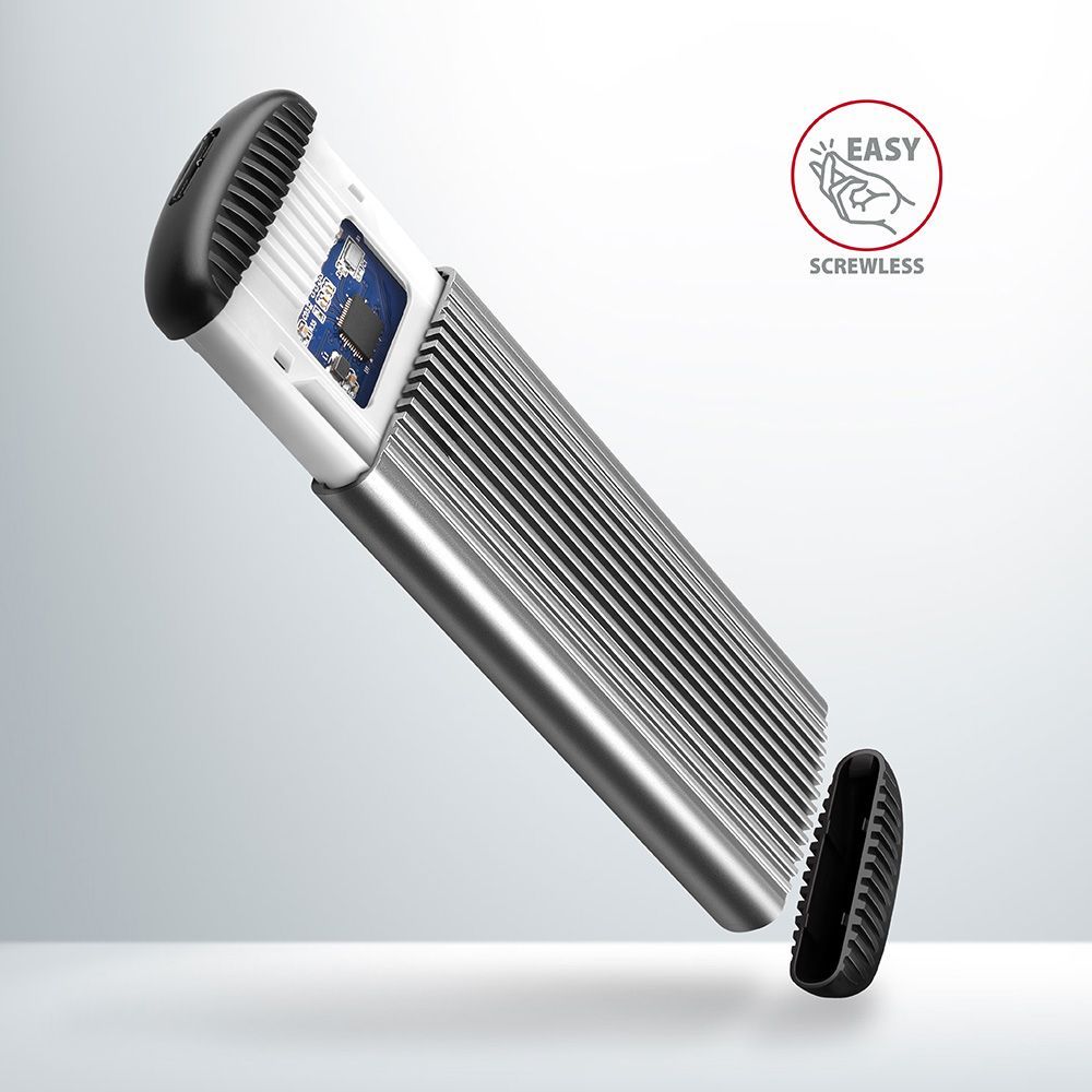 AXAGON EEM2-SA SuperSpeed USB M.2 SATA SSD Ribbed Box