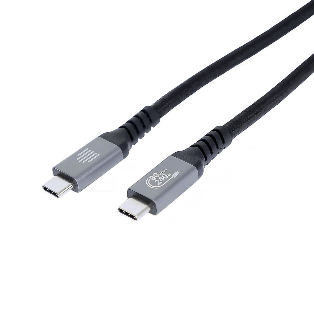 Dviced USB4 Braided Cable (Thunderbolt compatible) 1m Black Dviced USB4 Braided Cable (Thunderbolt compatible) 1m Black