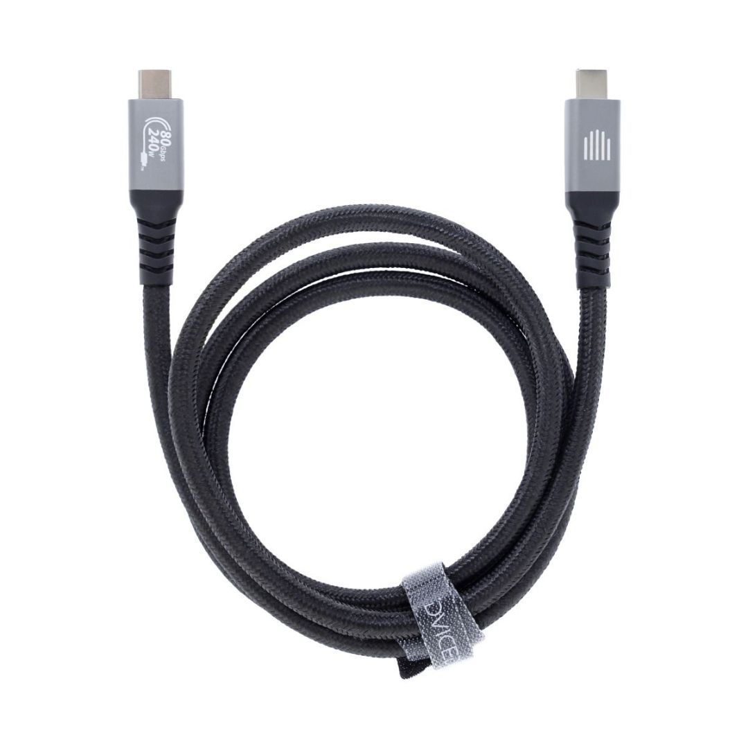 Dviced USB4 Braided Cable (Thunderbolt compatible) 1m Black Dviced USB4 Braided Cable (Thunderbolt compatible) 1m Black