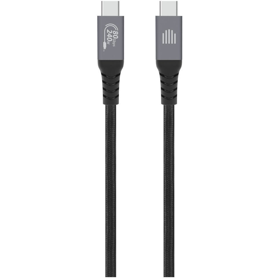 Dviced USB4 Braided Cable (Thunderbolt compatible) 1m Black Dviced USB4 Braided Cable (Thunderbolt compatible) 1m Black