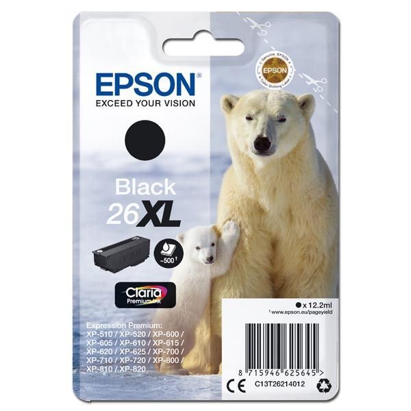 Epson T2621 (26XL) Black tintapatron Epson T2621 (26XL) Black tintapatron