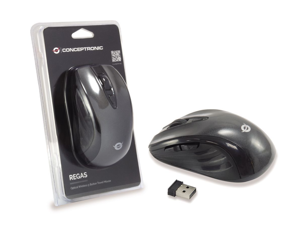 Conceptronic CLLM5BTRVWL 6-Button Wireless Travel Mouse Black Conceptronic CLLM5BTRVWL 6-Button Wireless Travel Mouse Black
