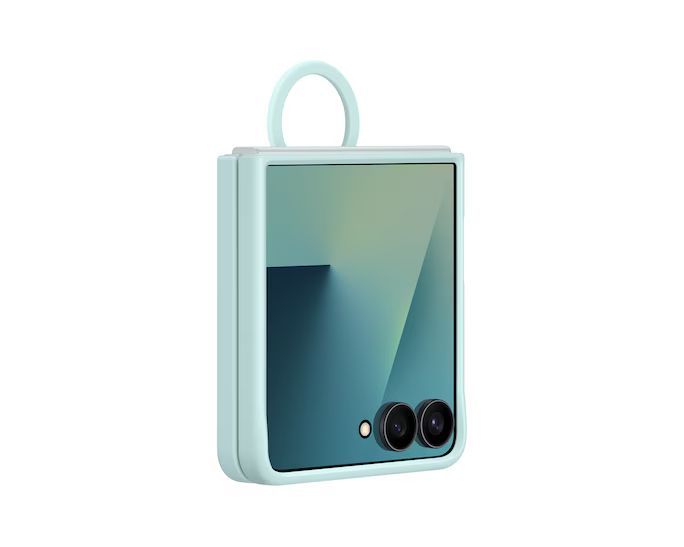 Samsung Galaxy Z Flip7 Ring silicone Case Light Cyan Samsung Galaxy Z Flip7 Ring silicone Case Light Cyan
