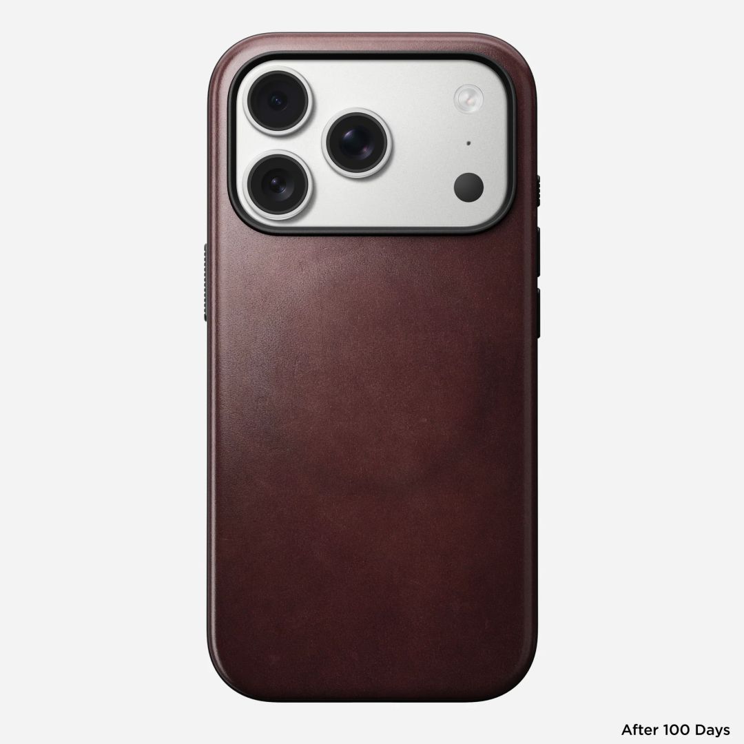 Nomad Modern Leather (Horween) Case for iPhone 17 Pro Burgundy Nomad Modern Leather (Horween) Case for iPhone 17 Pro Burgundy