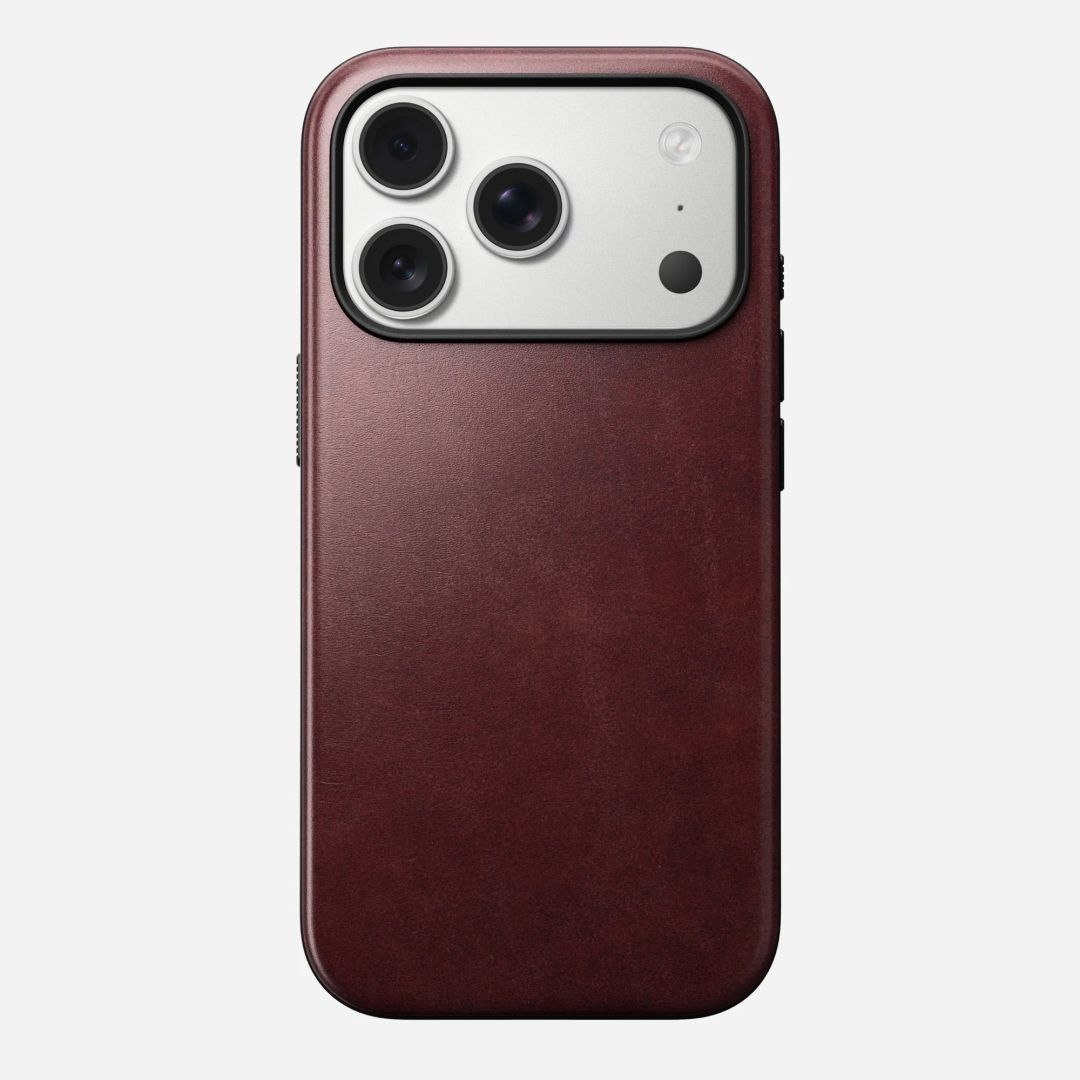 Nomad Modern Leather (Horween) Case for iPhone 17 Pro Burgundy Nomad Modern Leather (Horween) Case for iPhone 17 Pro Burgundy
