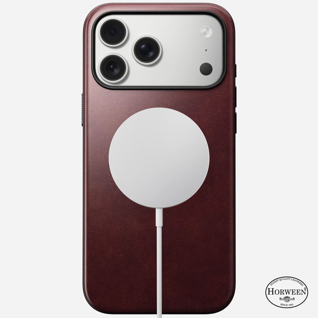 Nomad Modern Leather (Horween) Case for iPhone 17 Pro Max Burgundy Nomad Modern Leather (Horween) Case for iPhone 17 Pro Max Burgundy