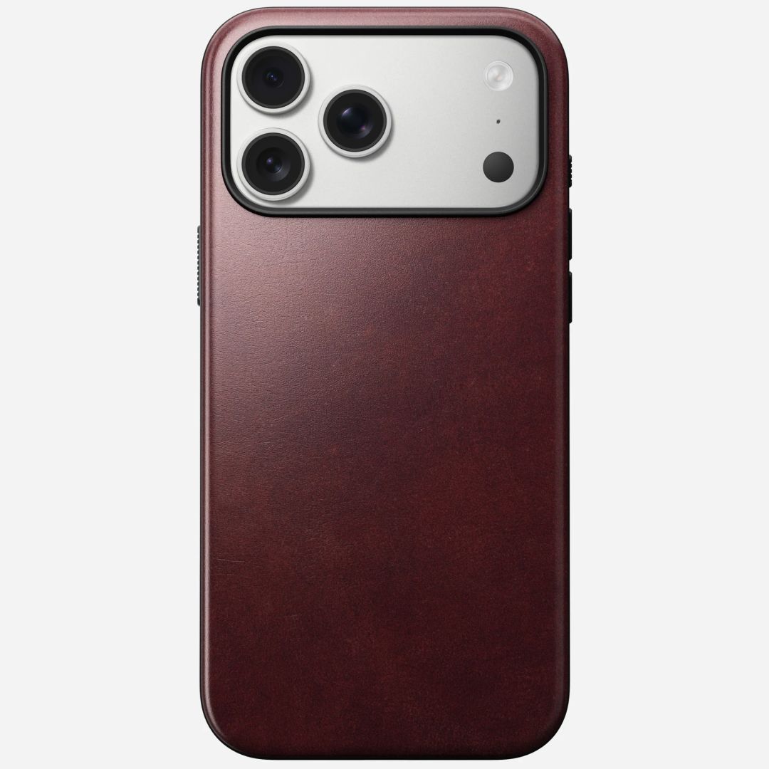 Nomad Modern Leather (Horween) Case for iPhone 17 Pro Max Burgundy Nomad Modern Leather (Horween) Case for iPhone 17 Pro Max Burgundy