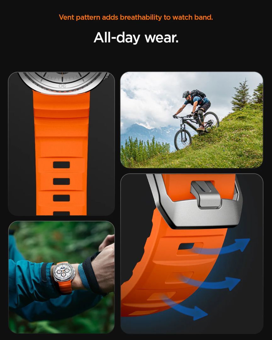 Spigen Silicone Band for Samsung Galaxy Watch 8 46mm/44mm/40mm Orange Spigen Silicone Band for Samsung Galaxy Watch 8 46mm/44mm/40mm Orange