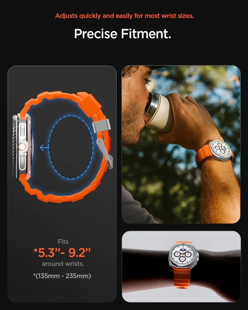 Spigen Silicone Band for Samsung Galaxy Watch 8 46mm/44mm/40mm Orange Spigen Silicone Band for Samsung Galaxy Watch 8 46mm/44mm/40mm Orange