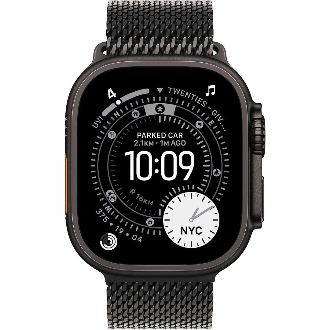 Apple Watch Ultra 3 Cellular 49mm Black Titanium Case with Black Titanium Milanese Loop Medium Apple Watch Ultra 3 Cellular 49mm Black Titanium Case with Black Titanium Milanese Loop Medium
