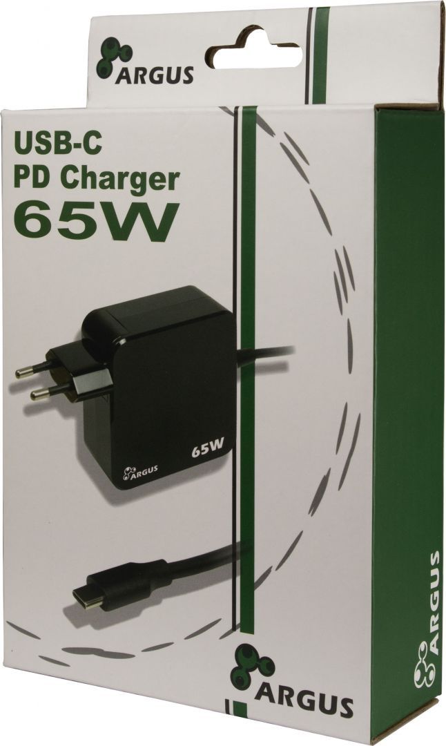 Inter-Tech Argus PD-2065 USB-C 65W PD Charger Black Inter-Tech Argus PD-2065 USB-C 65W PD Charger Black