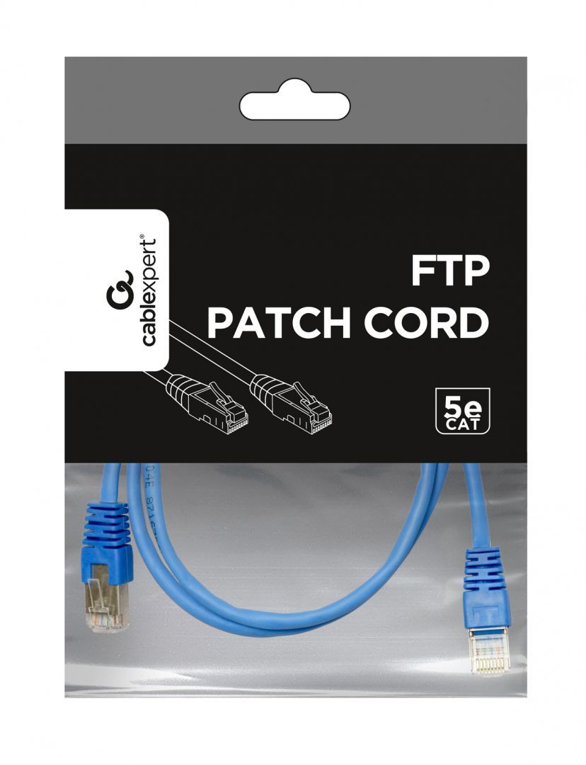 Gembird CAT5e F-UTP Patch Cable 1m Blue Gembird CAT5e F-UTP Patch Cable 1m Blue