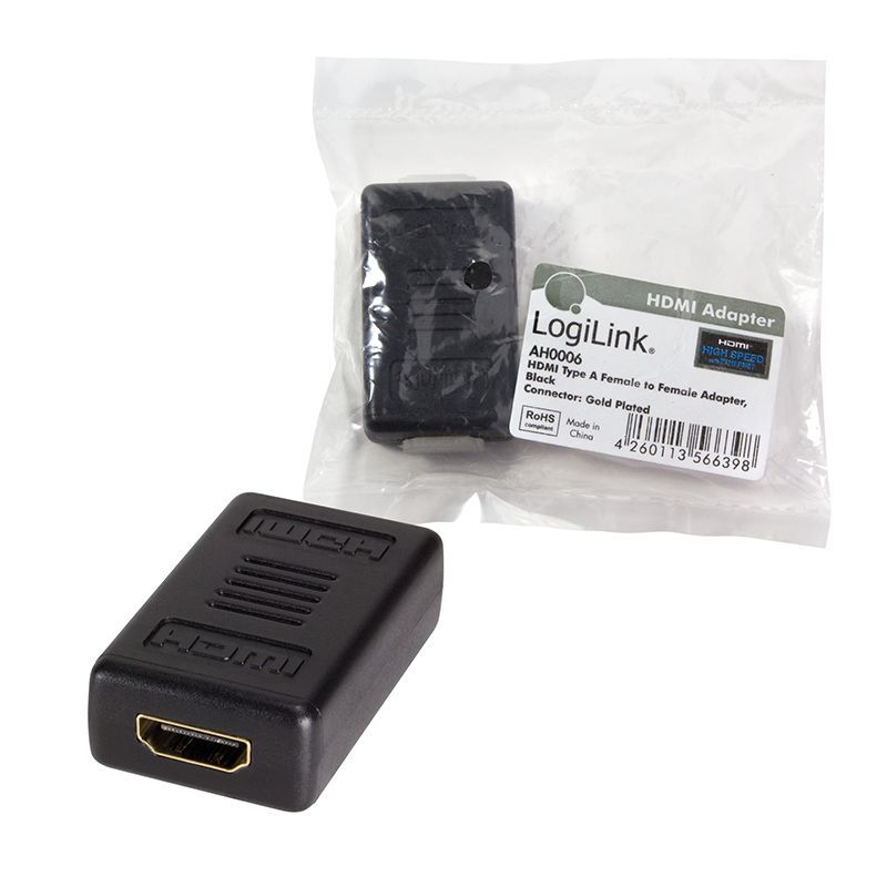 Logilink AH0006 2xHDMI connection cable adapter Black Logilink AH0006 2xHDMI connection cable adapter Black