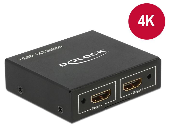 DeLock HDMI Splitter 1x HDMI in > 2x HDMI out 4K DeLock HDMI Splitter 1x HDMI in > 2x HDMI out 4K