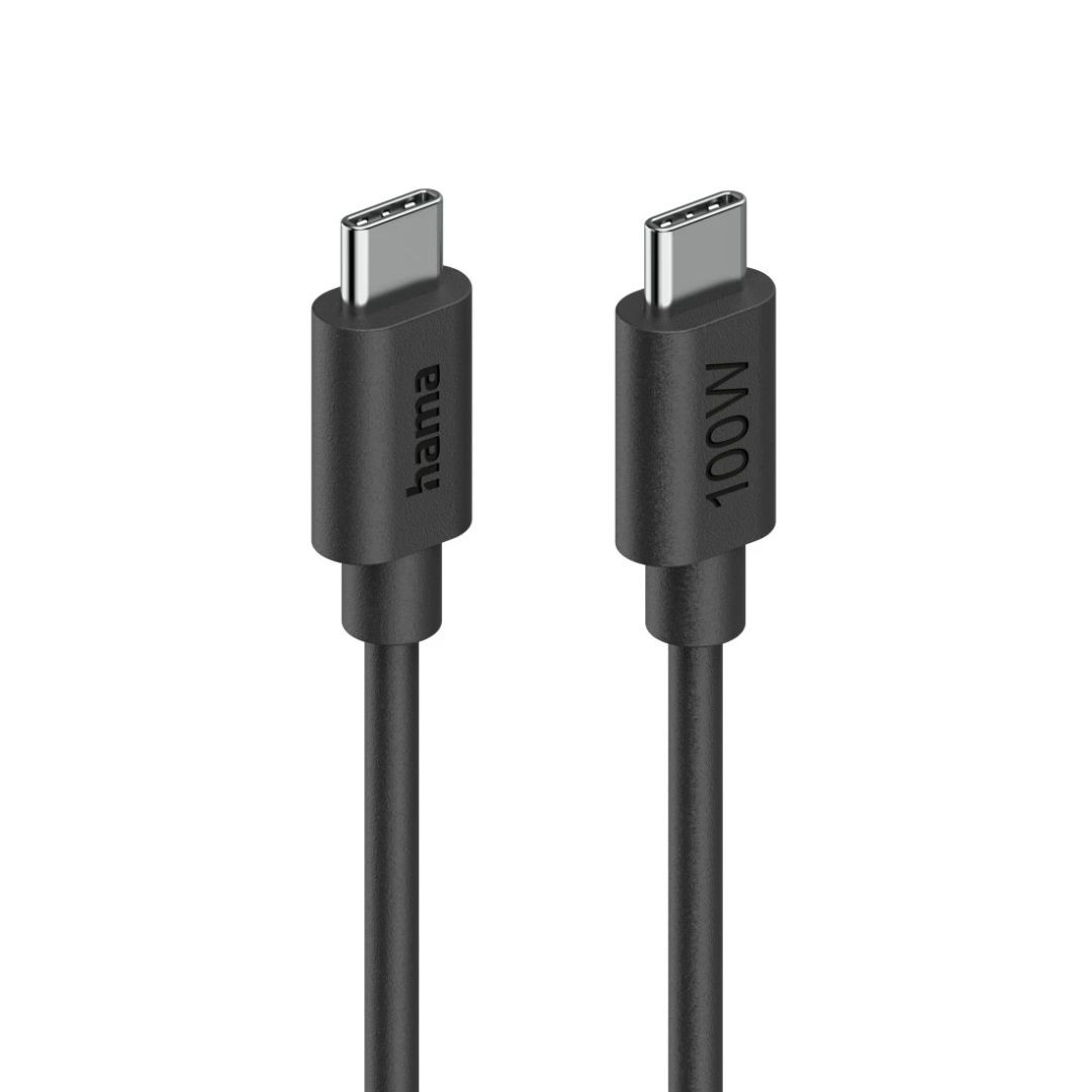 Hama USB-C to USB-C 100W Cable 1,2m Black