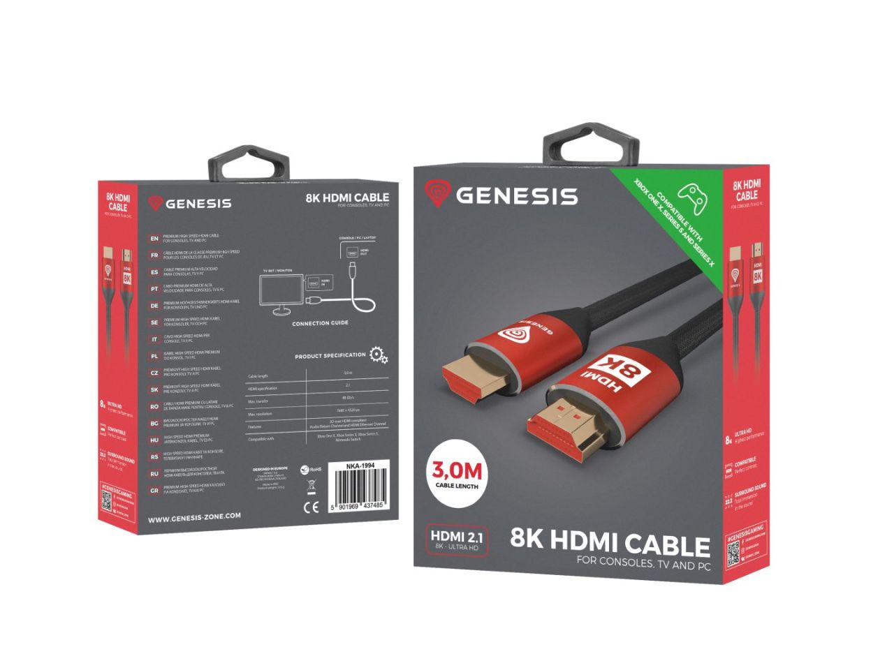 Baseus HDMI 8K compatible with XSX cable 0,3m Black Baseus HDMI 8K compatible with XSX cable 0,3m Black