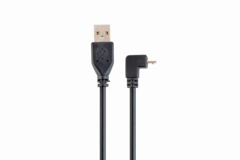 Gembird CCP-MUSB2-AMBM90-6 micro USB cable 2.0 AM-MBM5P angled 90 1,8m Black Gembird CCP-MUSB2-AMBM90-6 micro USB cable 2.0 AM-MBM5P angled 90 1,8m Black