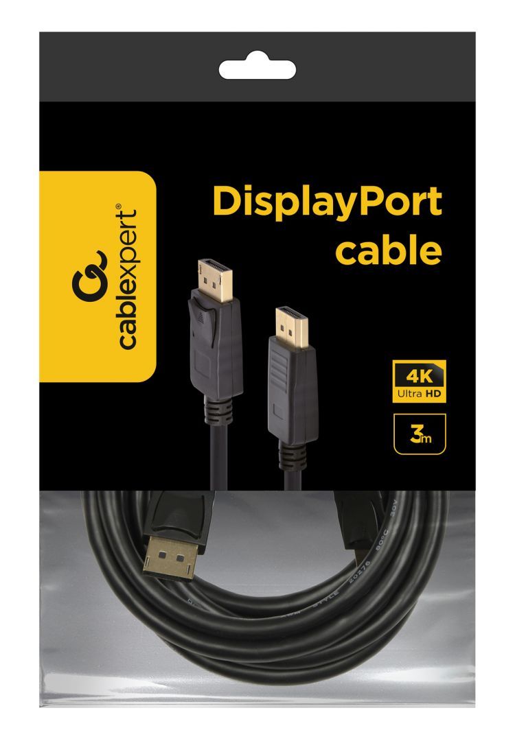 Gembird DisplayPort 1.2 - DisplayPort 1.2 M/M 4K cable 3m Black Gembird DisplayPort 1.2 - DisplayPort 1.2 M/M 4K cable 3m Black