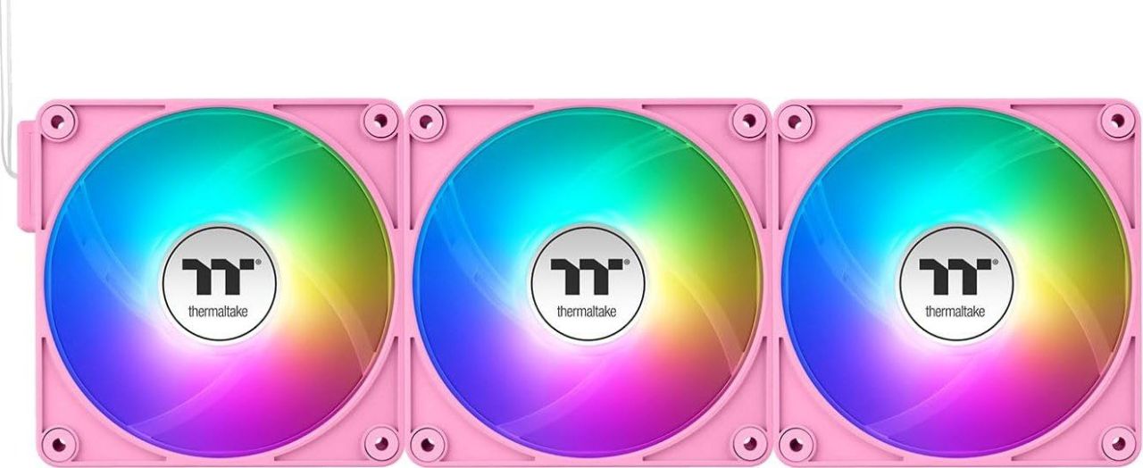 Thermaltake CT140 EX Reverse ARGB Sync PC Cooling Fan Pink (3-Fan Pack)