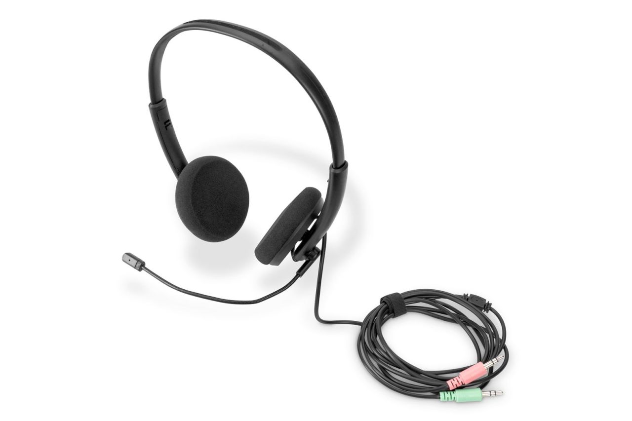 Digitus On Ear Office Headset with Noise Reduction 2x3.5 mm Stereo Black Digitus On Ear Office Headset with Noise Reduction 2x3.5 mm Stereo Black