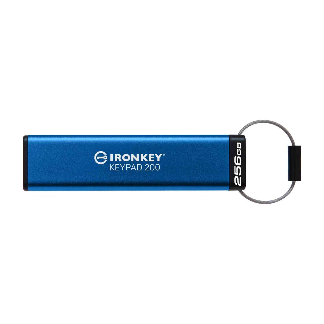 Kingston 256GB IronKey Keypad 200 USB3.2 Blue Kingston 256GB IronKey Keypad 200 USB3.2 Blue