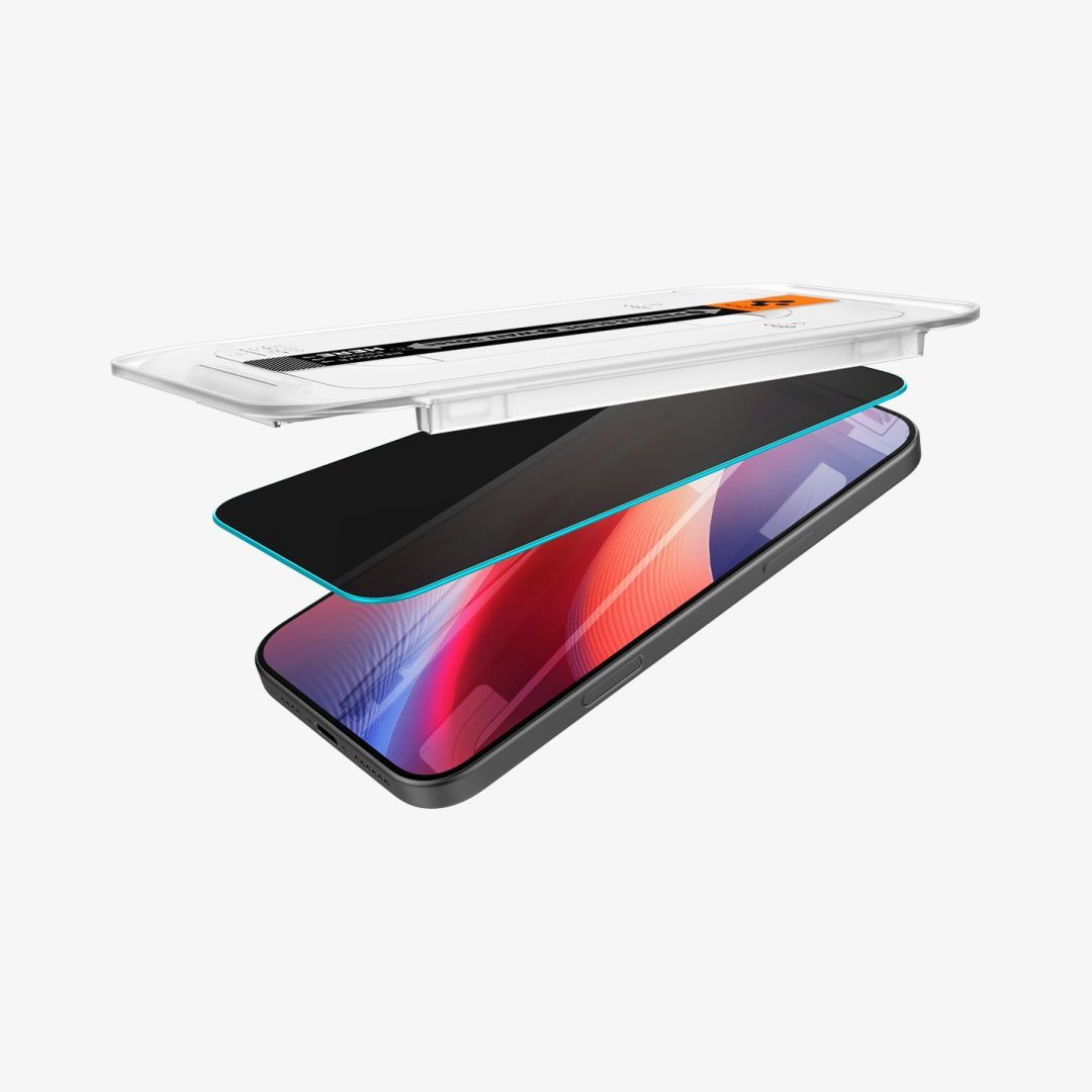 Spigen Glass tR EZ Fit (Privacy) 2 Pack iPhone 16 Pro Transparency Spigen Glass tR EZ Fit (Privacy) 2 Pack iPhone 16 Pro Transparency