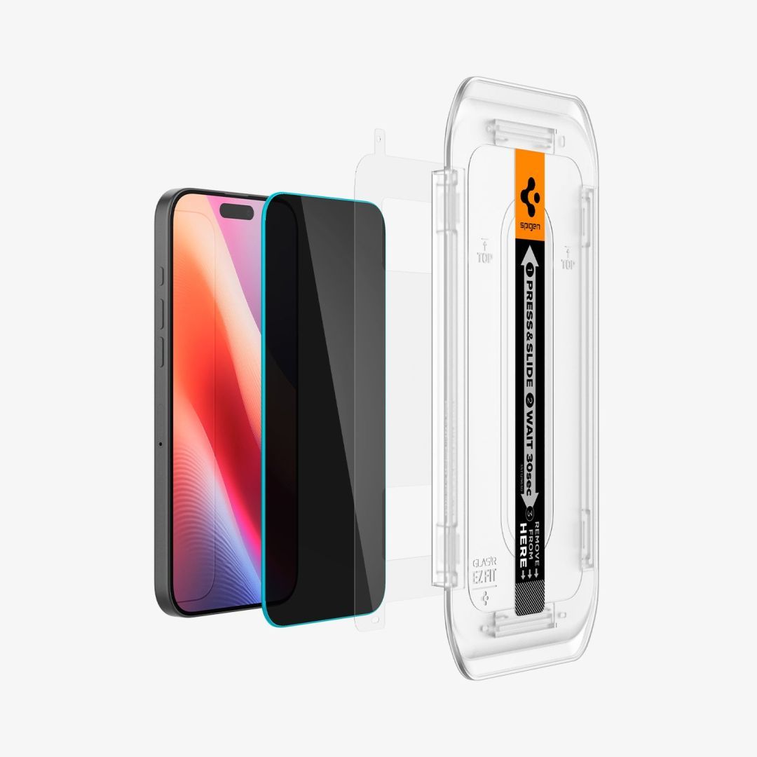 Spigen Glass tR EZ Fit (Privacy) 2 Pack iPhone 16 Pro Transparency Spigen Glass tR EZ Fit (Privacy) 2 Pack iPhone 16 Pro Transparency