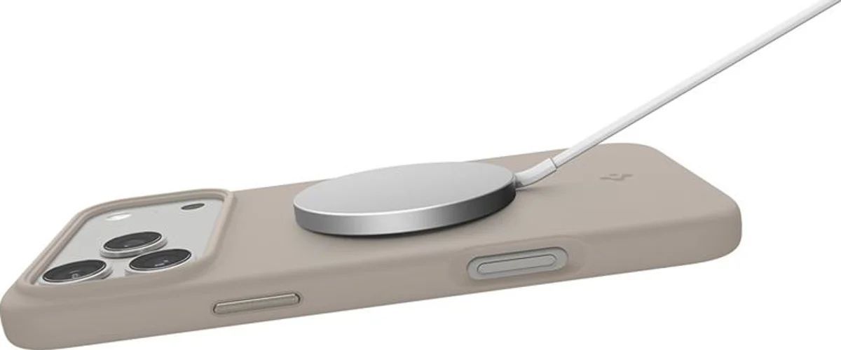 Spigen Silicone Fit MagSafe case for iPhone 17 Pro Stone Spigen Silicone Fit MagSafe case for iPhone 17 Pro Stone