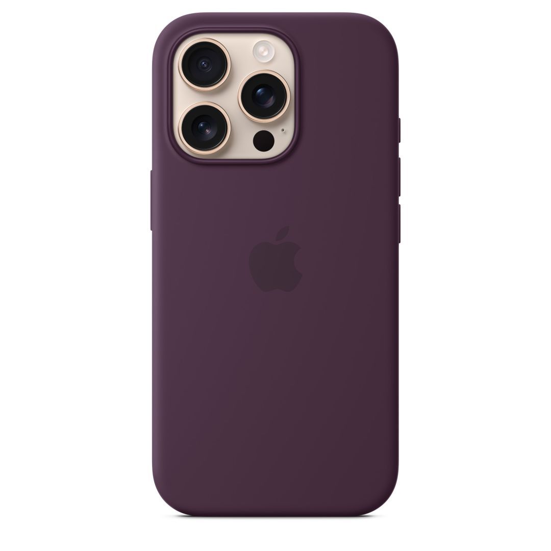 Apple iPhone 16 Pro Silicone Case with MagSafe Plum Apple iPhone 16 Pro Silicone Case with MagSafe Plum