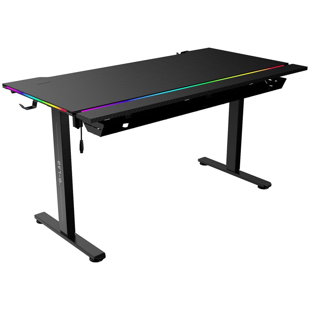 The G-Lab K-Desk Platinum RGB Gaming Desk Black The G-Lab K-Desk Platinum RGB Gaming Desk Black