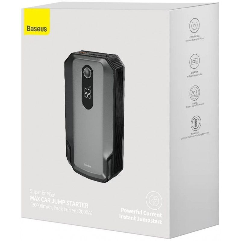 Baseus Super Energy Max Car Jump Starter 20000mAh PowerBank Black Baseus Super Energy Max Car Jump Starter 20000mAh PowerBank Black
