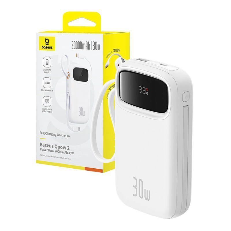 Baseus Qpow 2 20000mAh PowerBank White Baseus Qpow 2 20000mAh PowerBank White