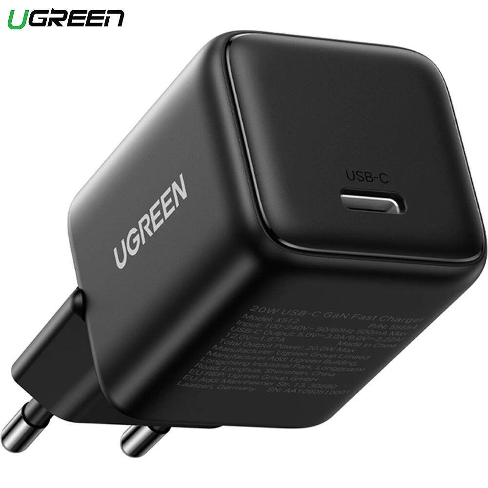 UGREEN X512 20W 1X USB-C Mains Charger Black