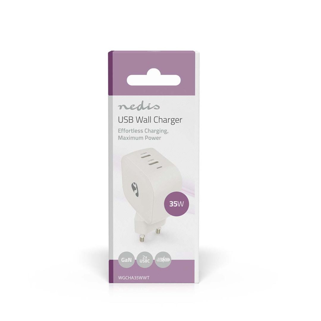 Nedis Wall Charger 35W PD 3.0 White Nedis Wall Charger 35W PD 3.0 White