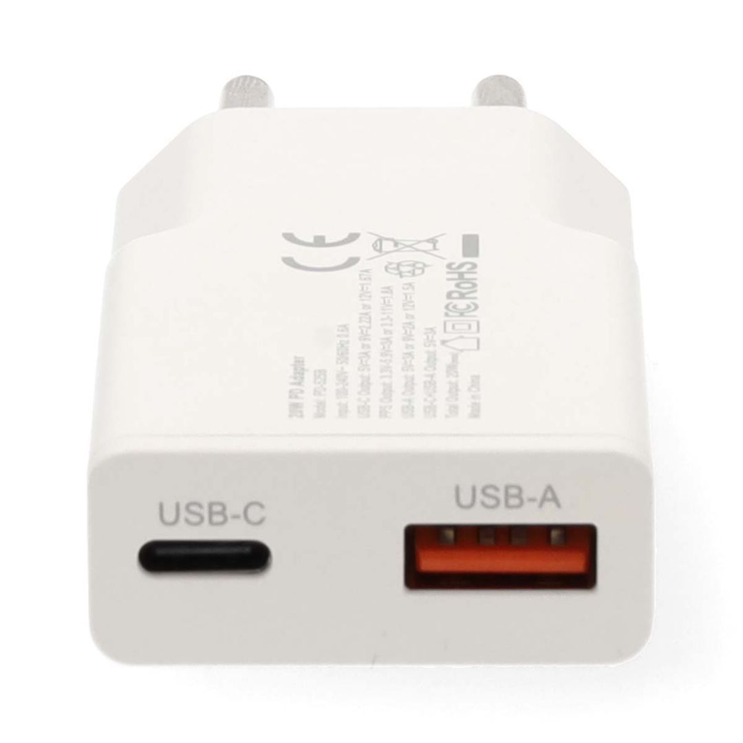 Nedis Wall Charger 20W PD 3.0 with 1,5m USB-C cable White Nedis Wall Charger 20W PD 3.0 with 1,5m USB-C cable White